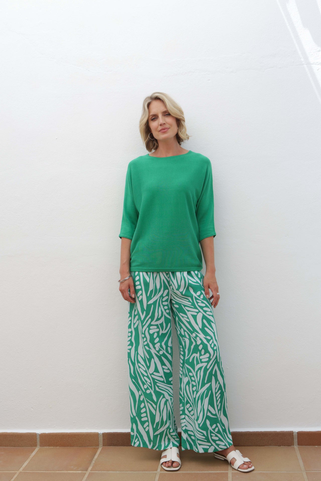 Pomodoro Abstract Trousers - Meadow