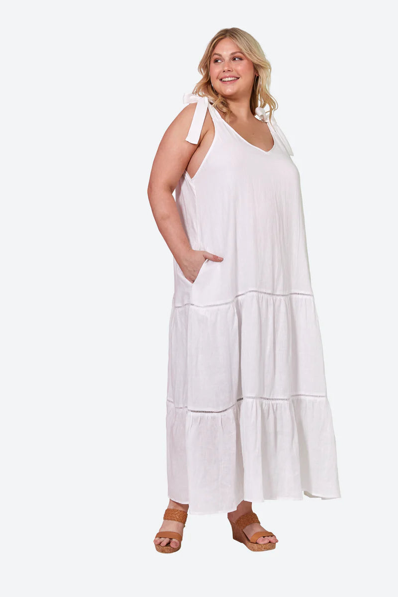 Eb&Ive La Vie Tie Blanc Maxi Dress