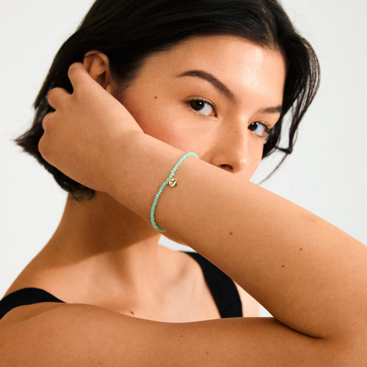 Pilgrim Indie Bracelet Gold & Light Green