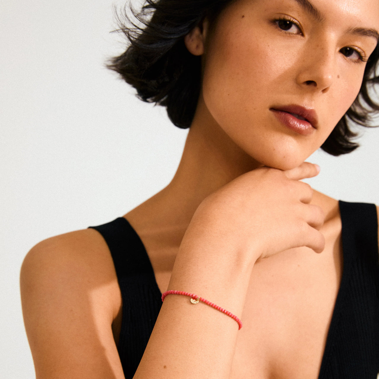 Pilgrim Indie Bracelet Peach & Gold Plated