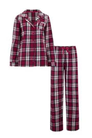 Cosy Check Brushed Cotton Pyjama Set - Navy/Red/White