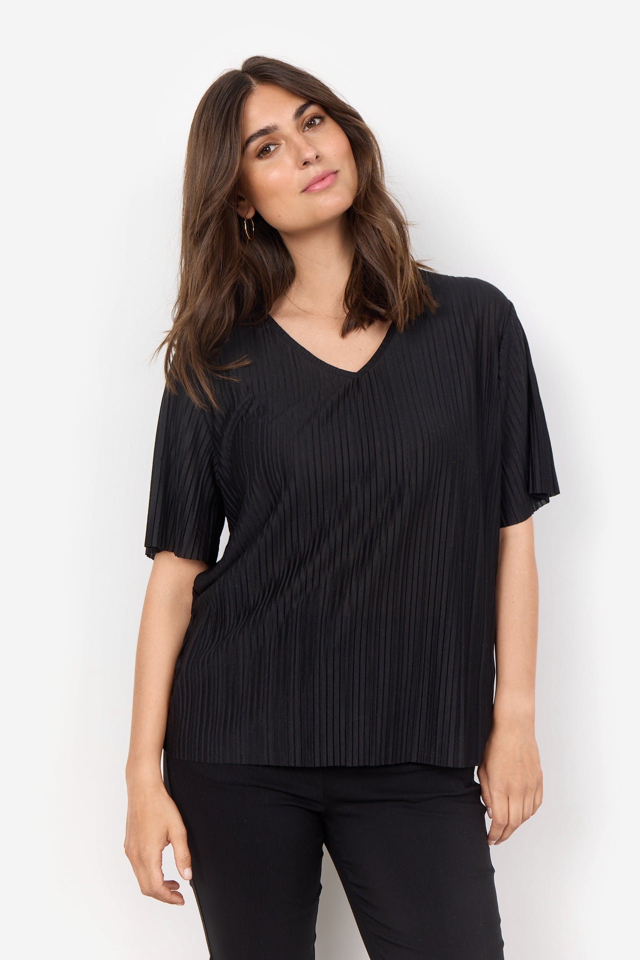 Soya Concept KIRIT Jersey T-Shirt - Black