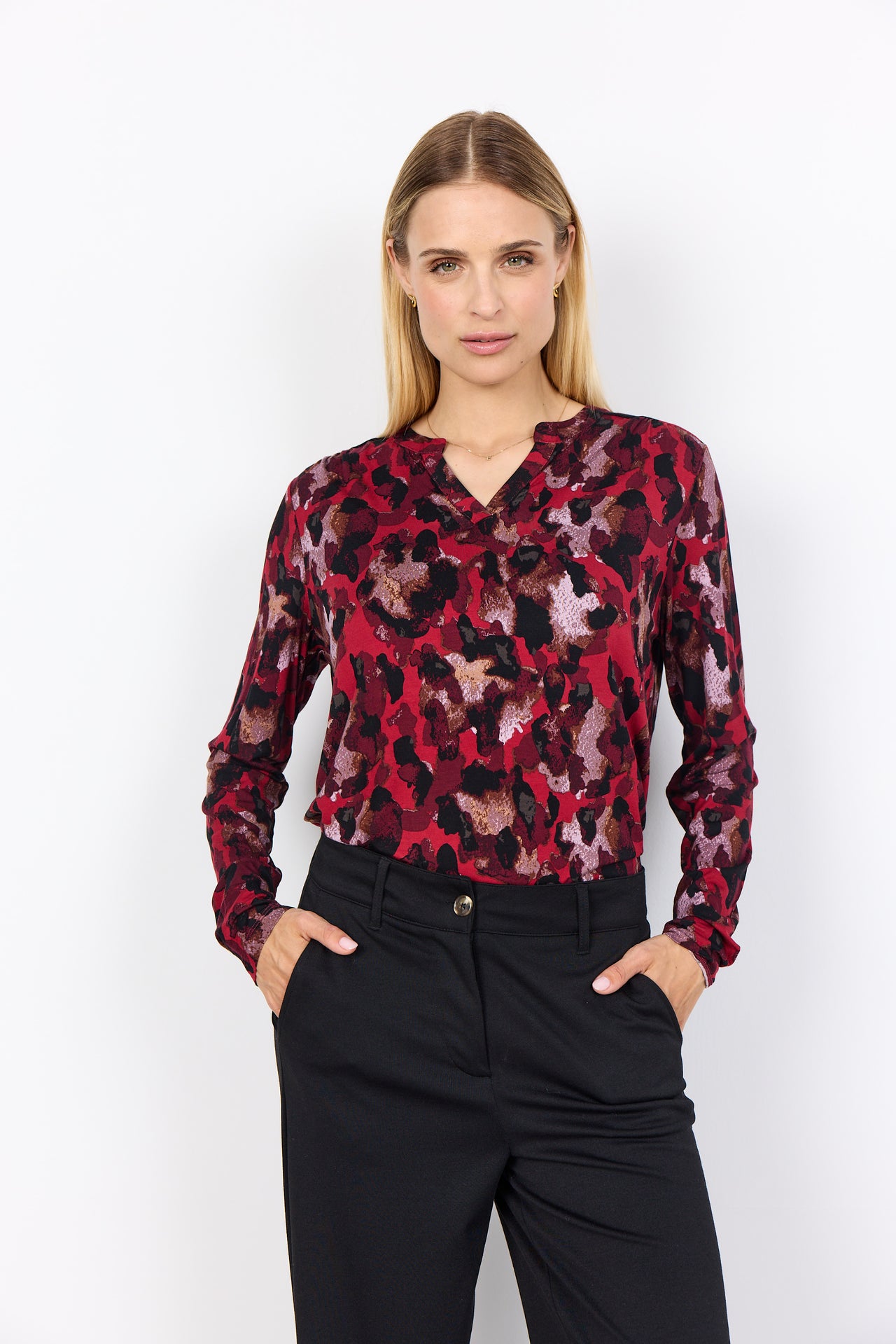 Soya Concept MARICA Blouse - Red Combi
