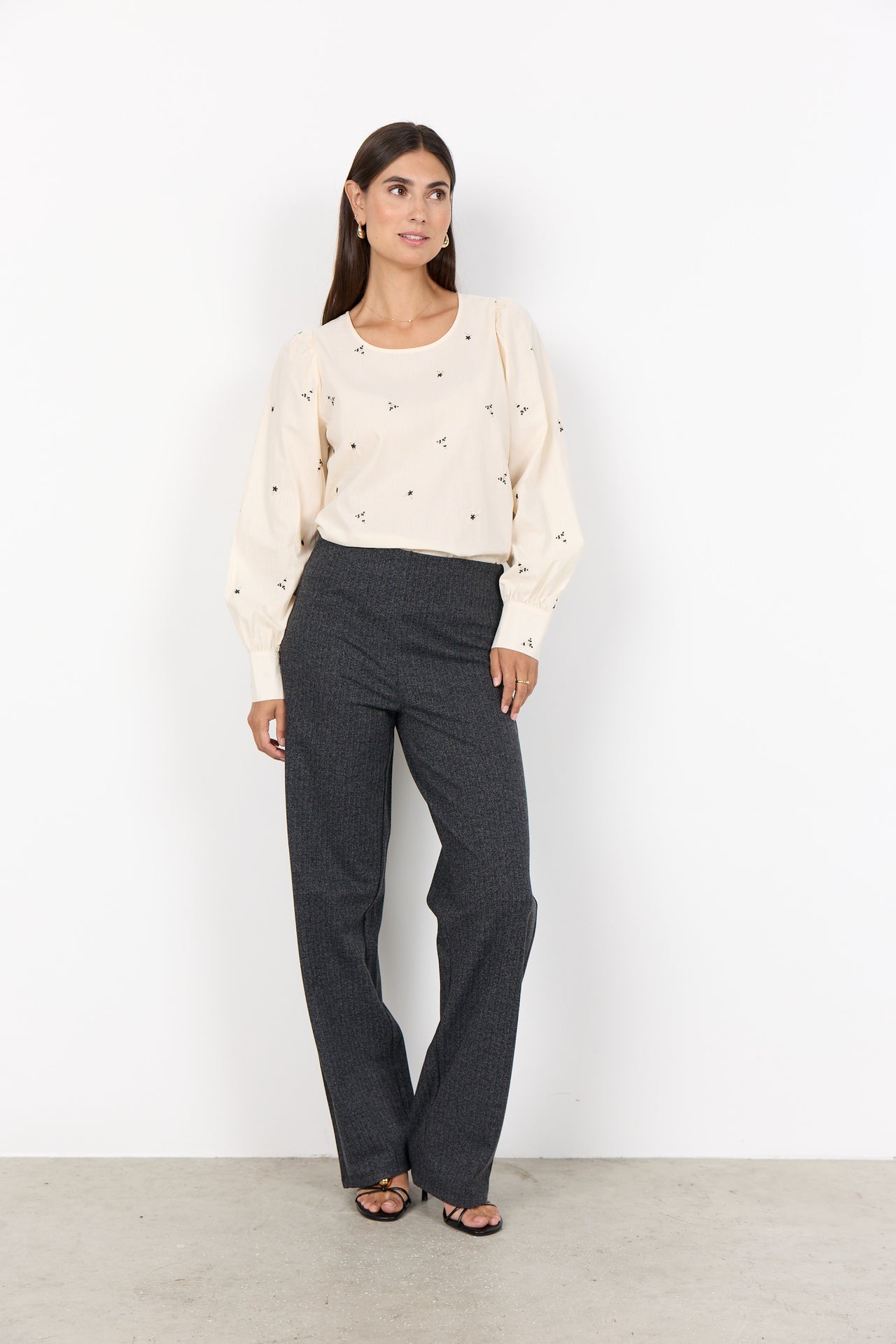 Soya Concept VINJA Trousers - Dark Earth Melange