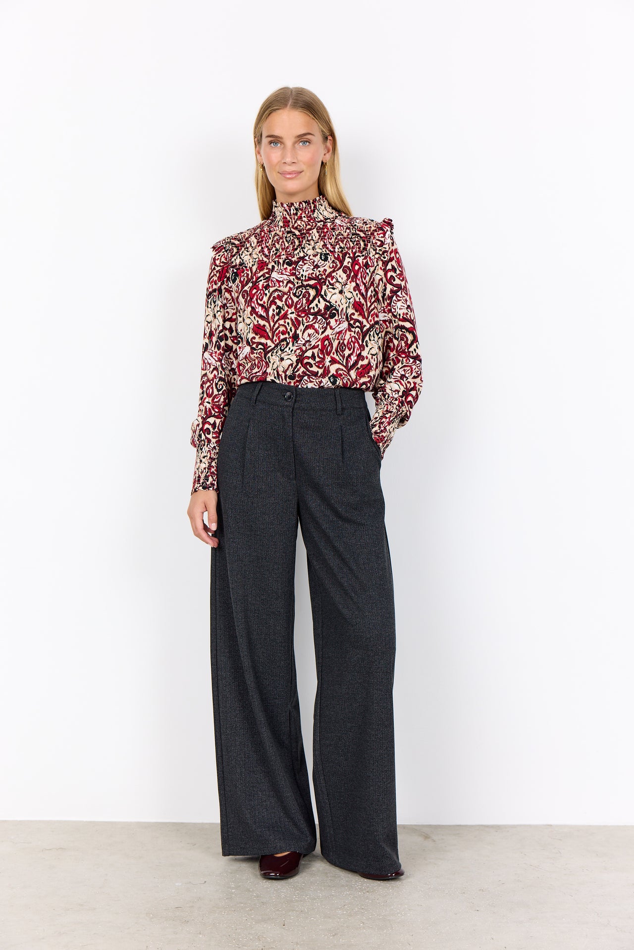 Soya Concept VINJA Trousers - Dark Earth Melange