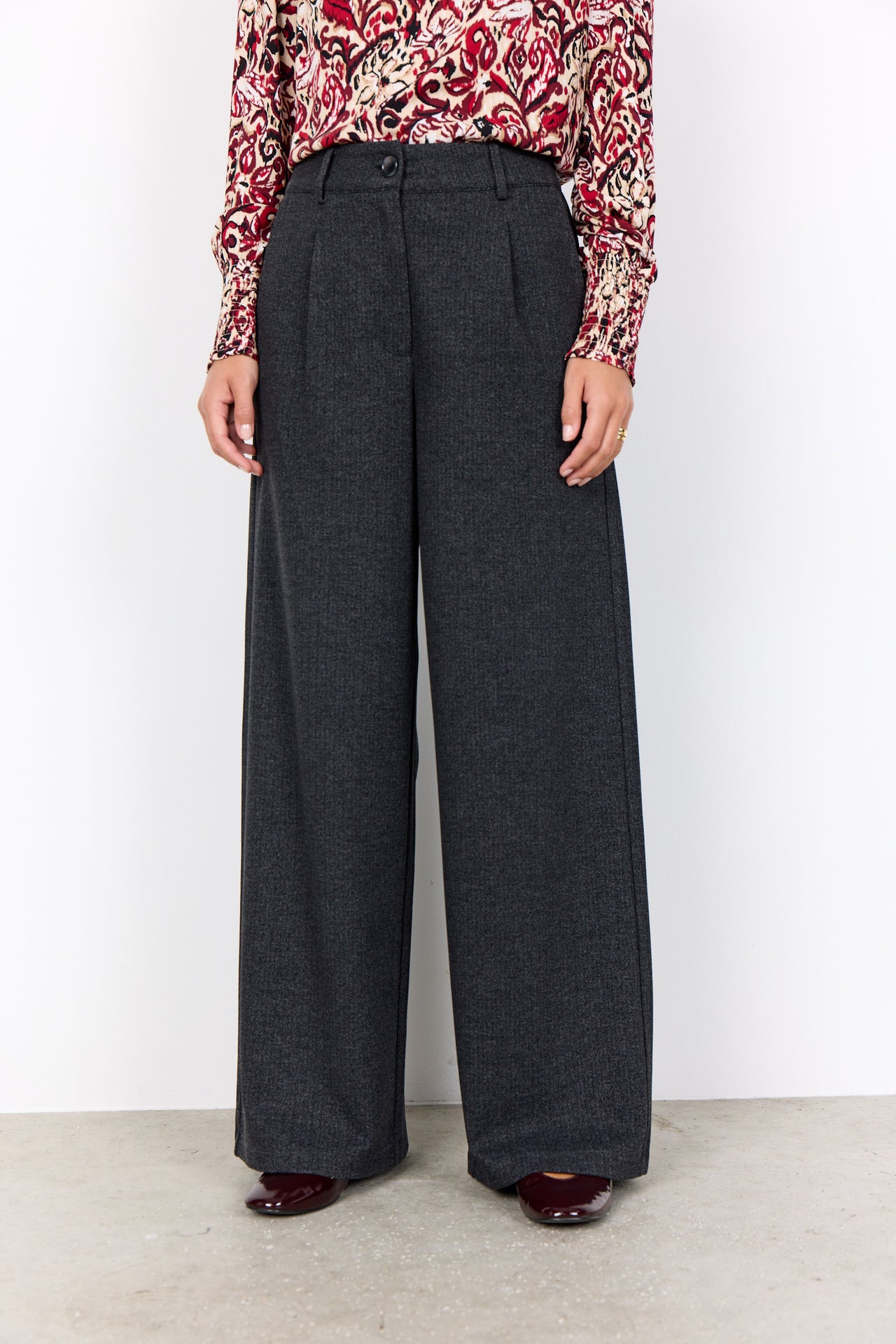 Soya Concept VINJA Trousers - Dark Earth Melange