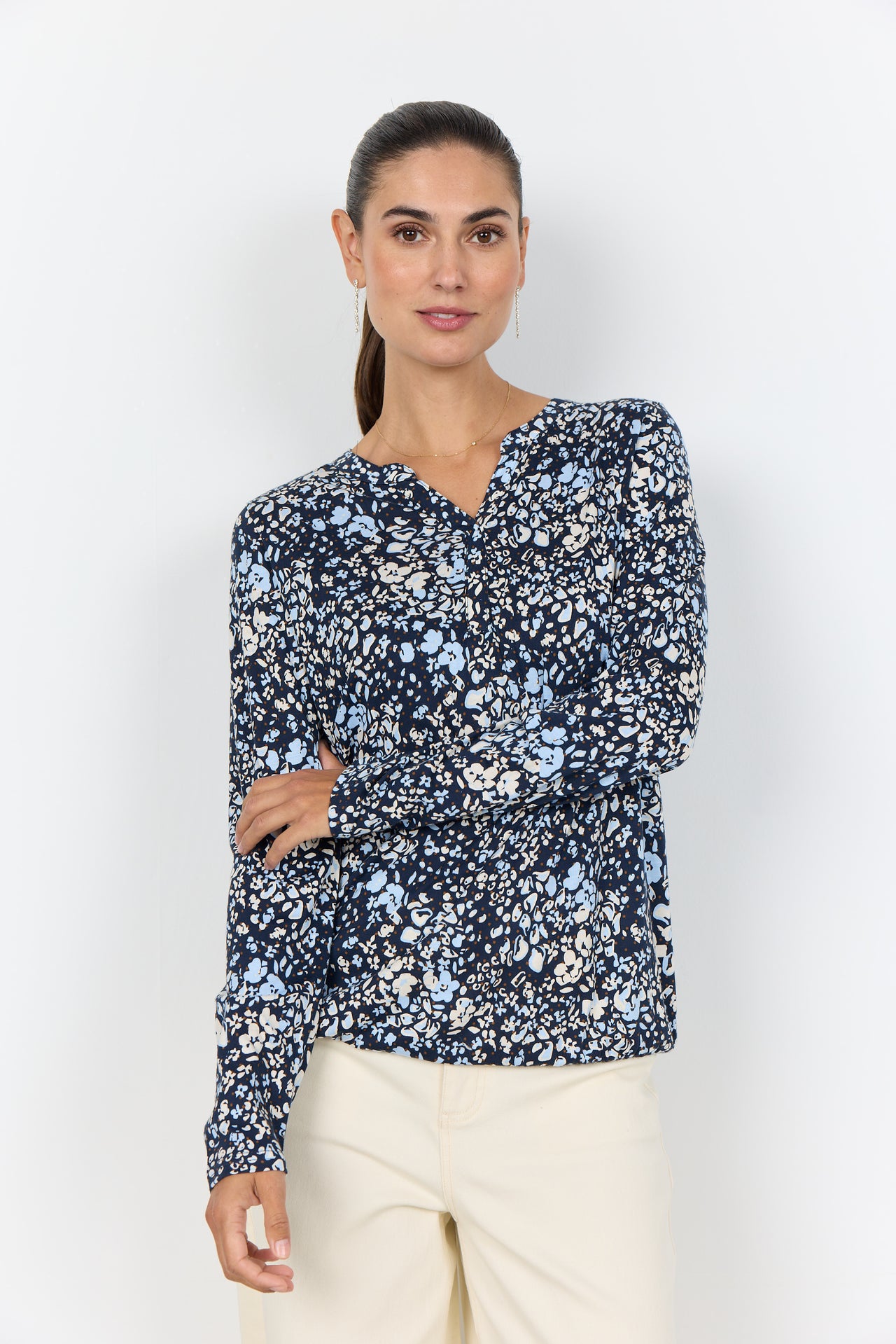Soya Concept Felicity Blouse - Navy Combi
