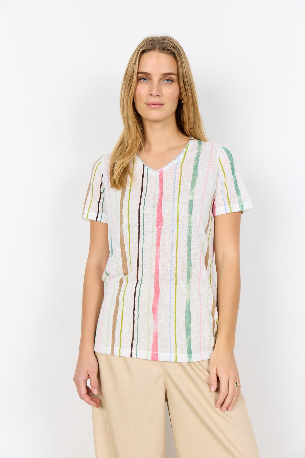 Soya Concept Aretha T-shirt - Frosty Spruce