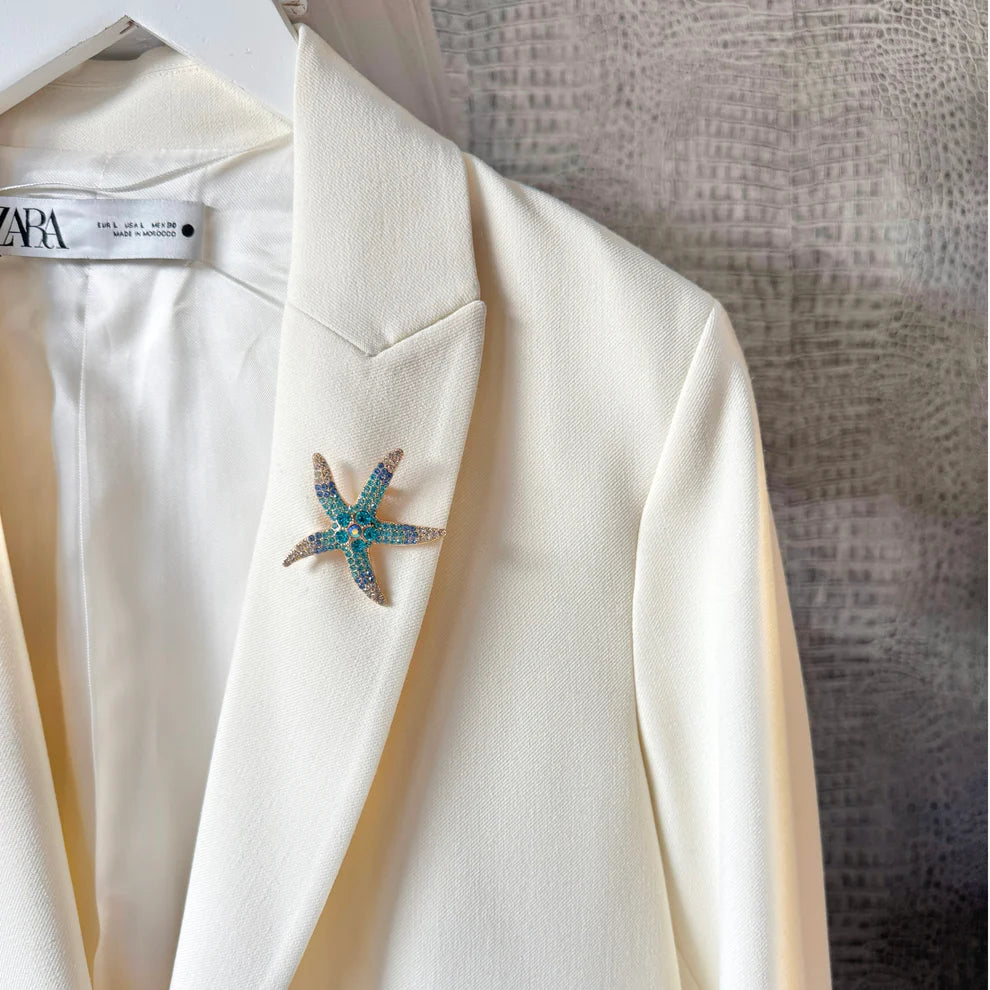 Wild Spirit Blue Starfish Brooch