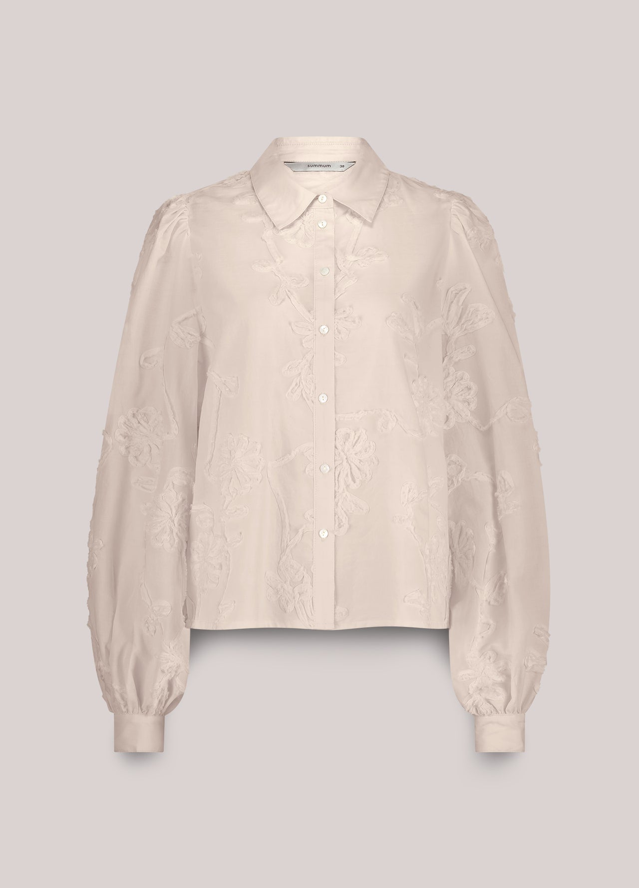 Summum Pattern Voile Blouse - Ivory