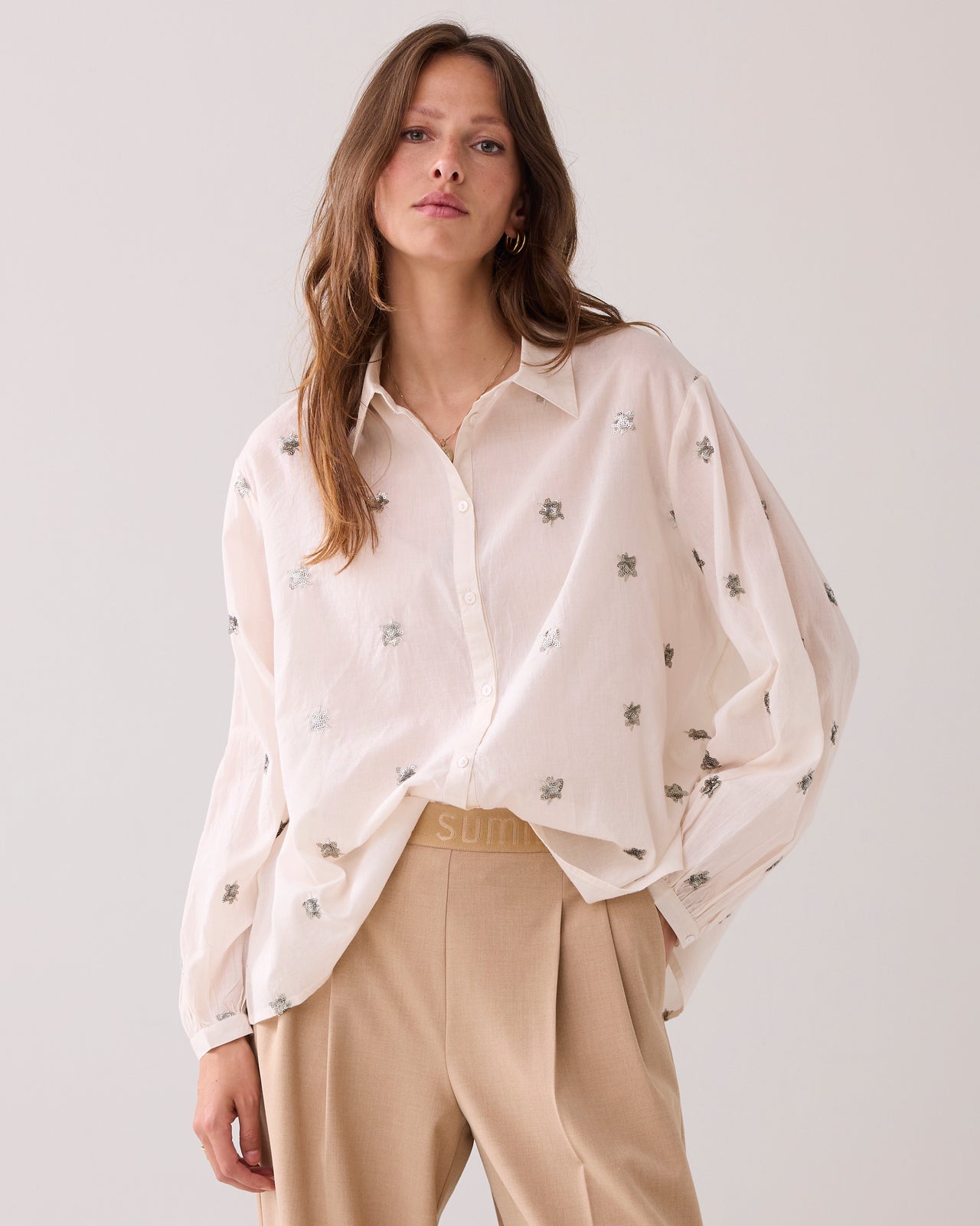 Summum Embellished Blouse - Ivory