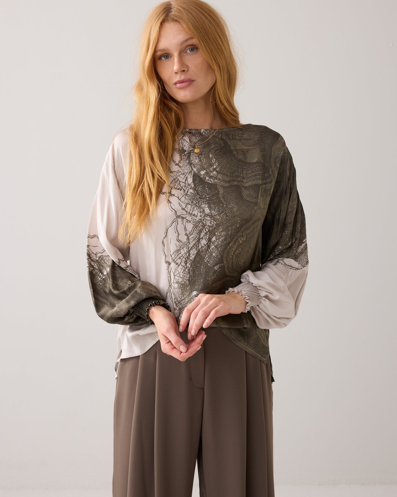 Summum Border Print Top - Multicolour