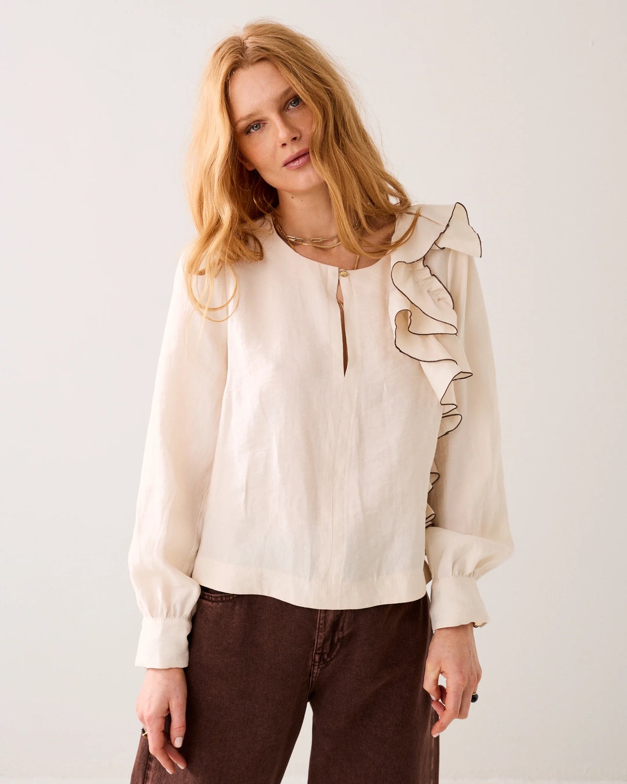 Summum Top - Ivory Coffee