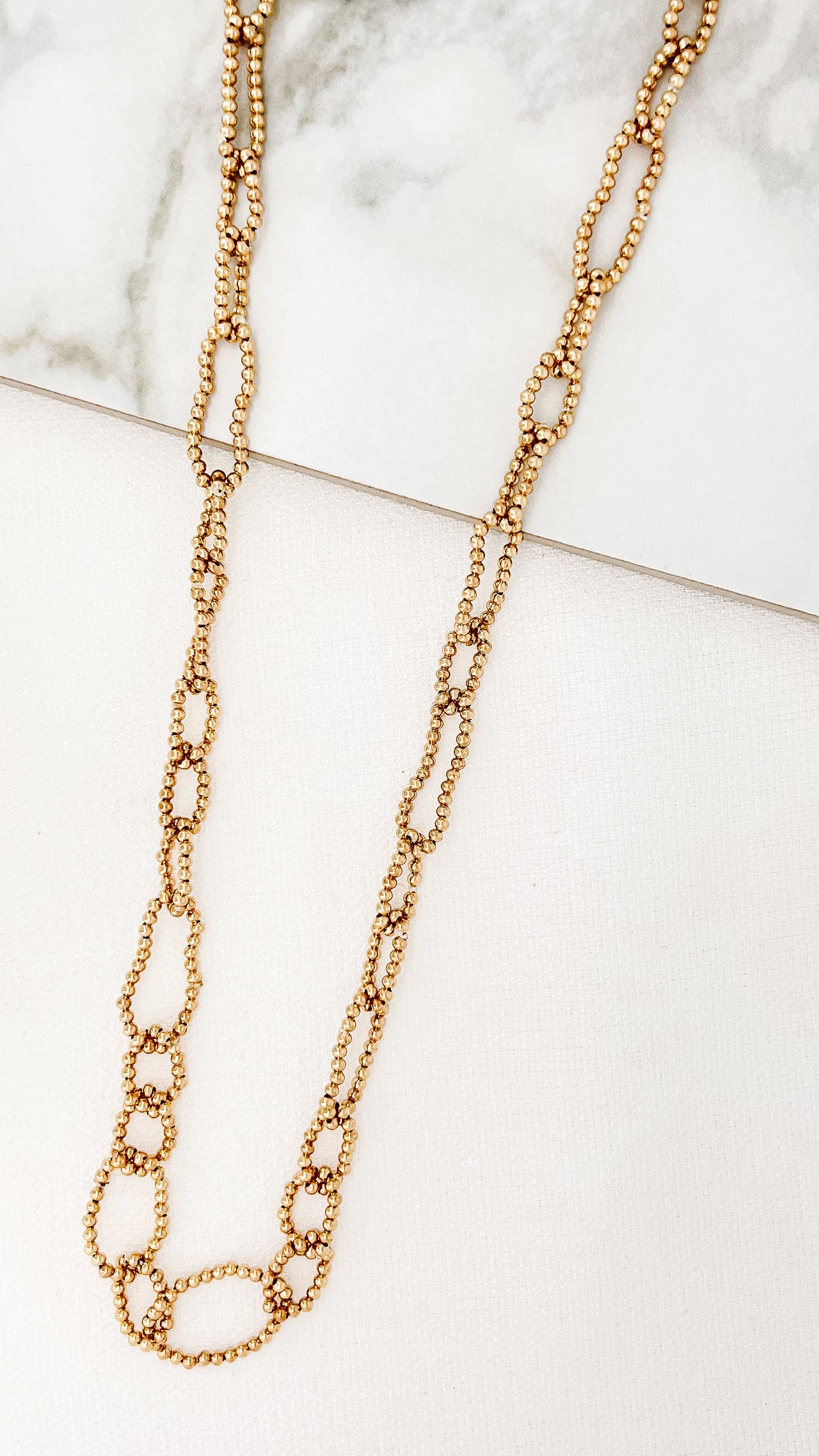 Envy Gold Beaded Twist Necklace