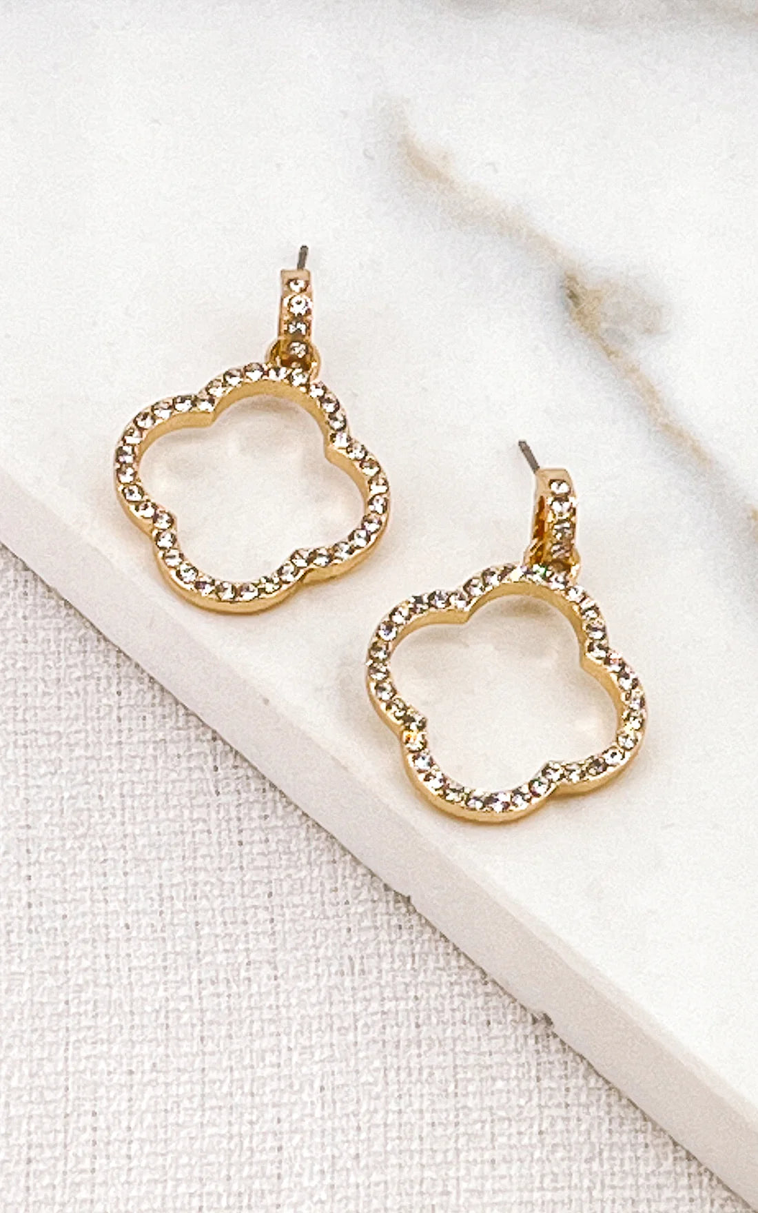 Envy Gold Clover Earrings