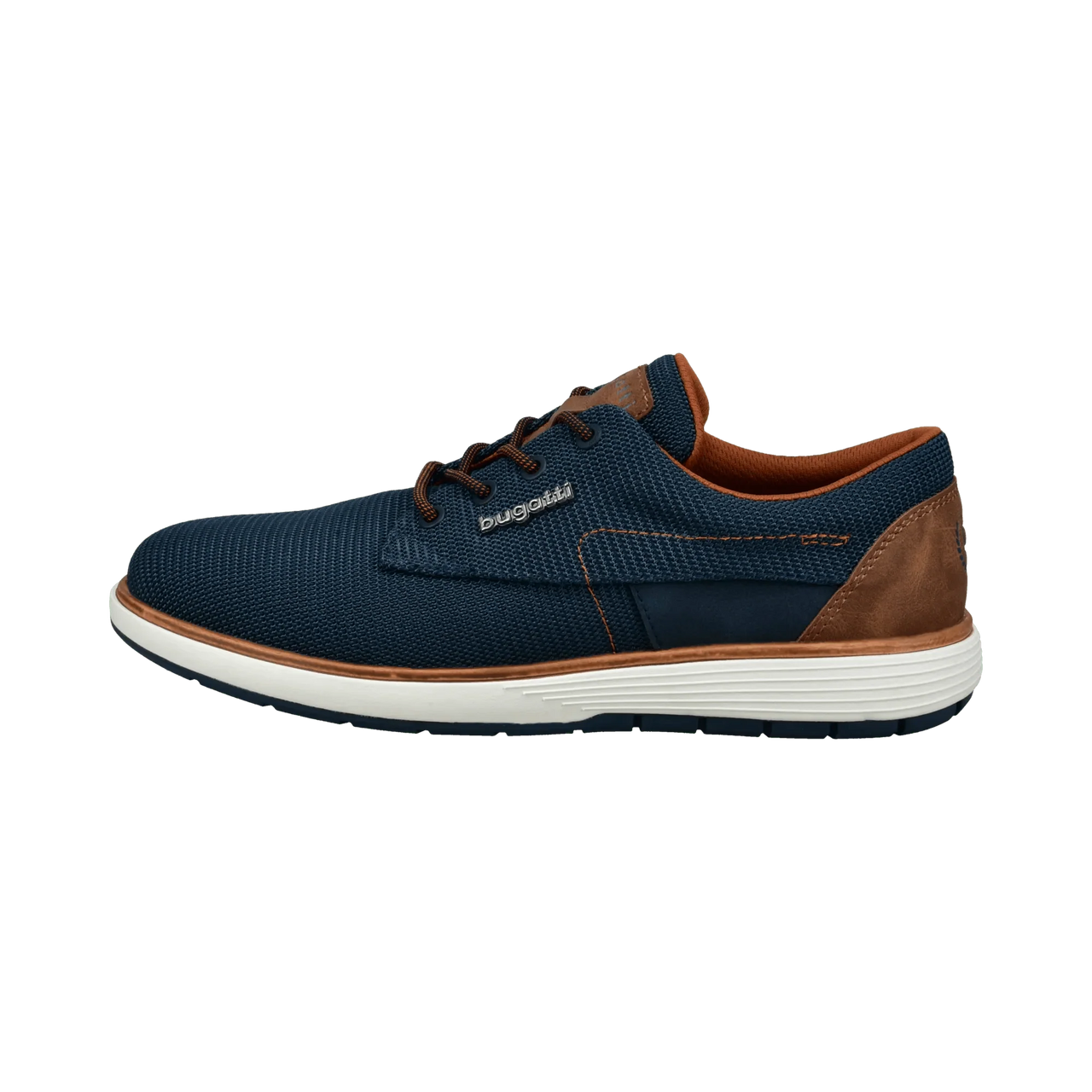 Bugatti Mens  Blue and Tan Trainers
