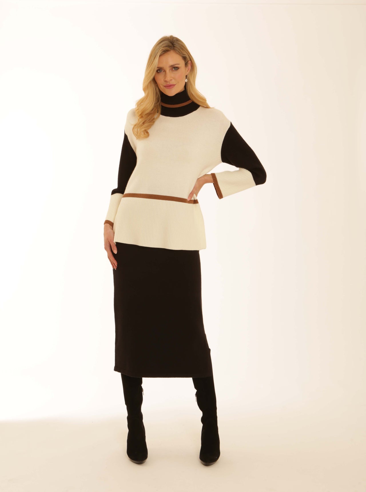 Pomodoro Roll Neck Knitted Jumper - Cream