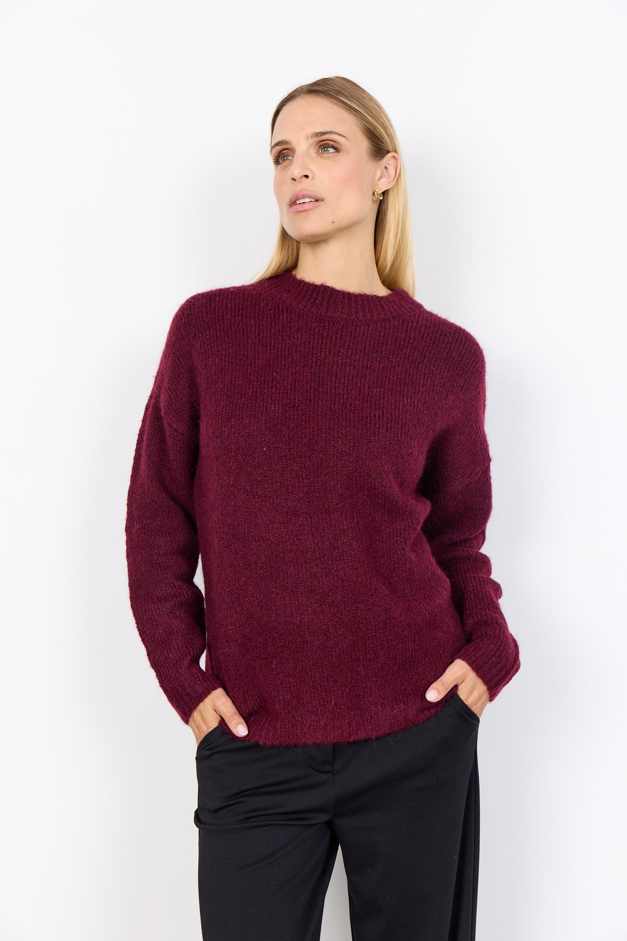 Soya Concept GUNNA Jumper - Dark Red Melange