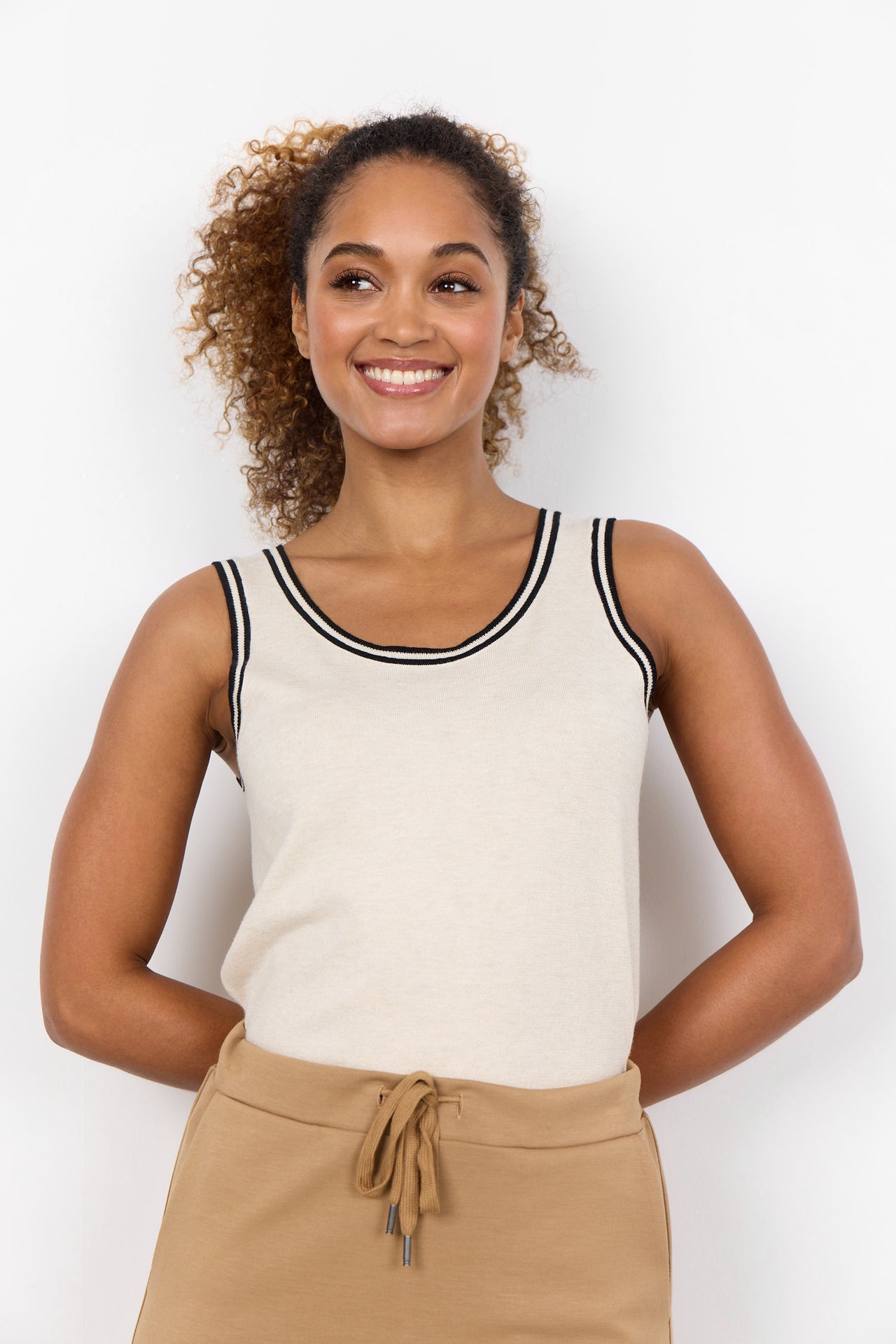 Soya Concept DOLLIE Top - Cream Melange