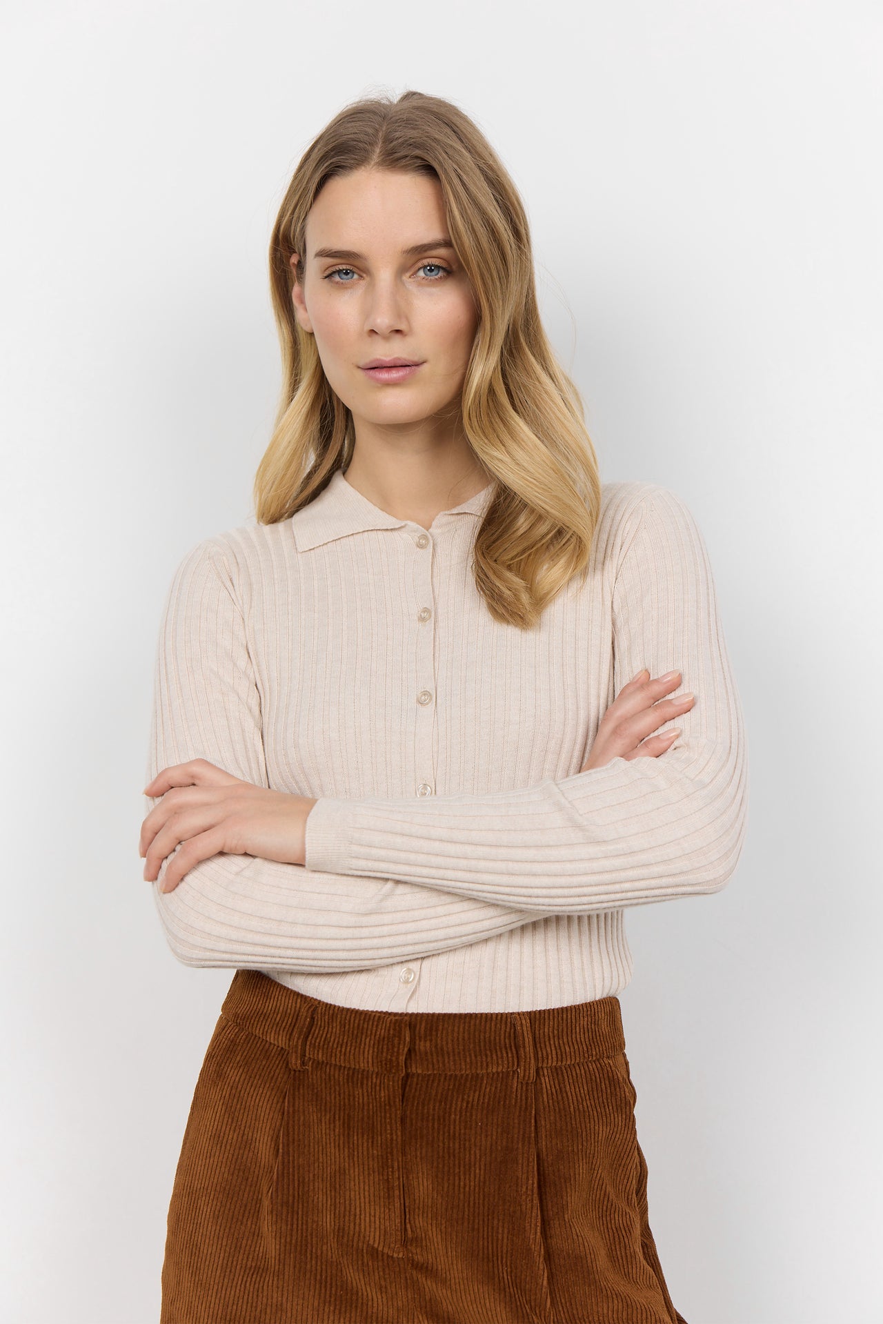 Soya Concept FETIMA Cardigan - Cream Melange