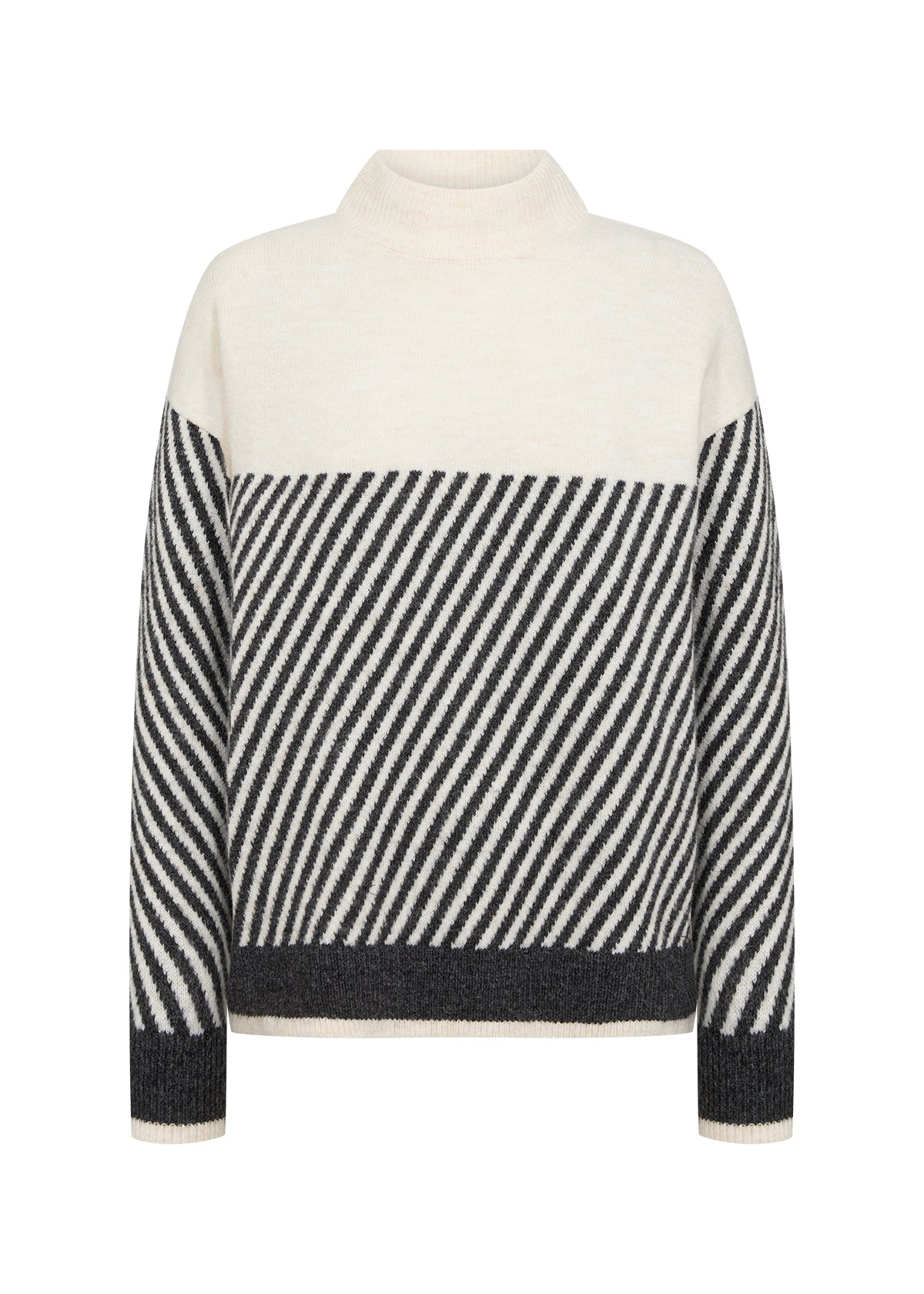 Soya Concept NESSIE STRIPE Jumper - Cream Melange Combi