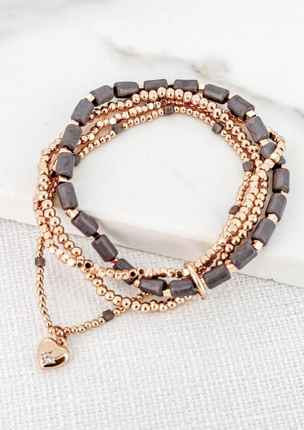 Envy Gold & Grey Layered Bracelet