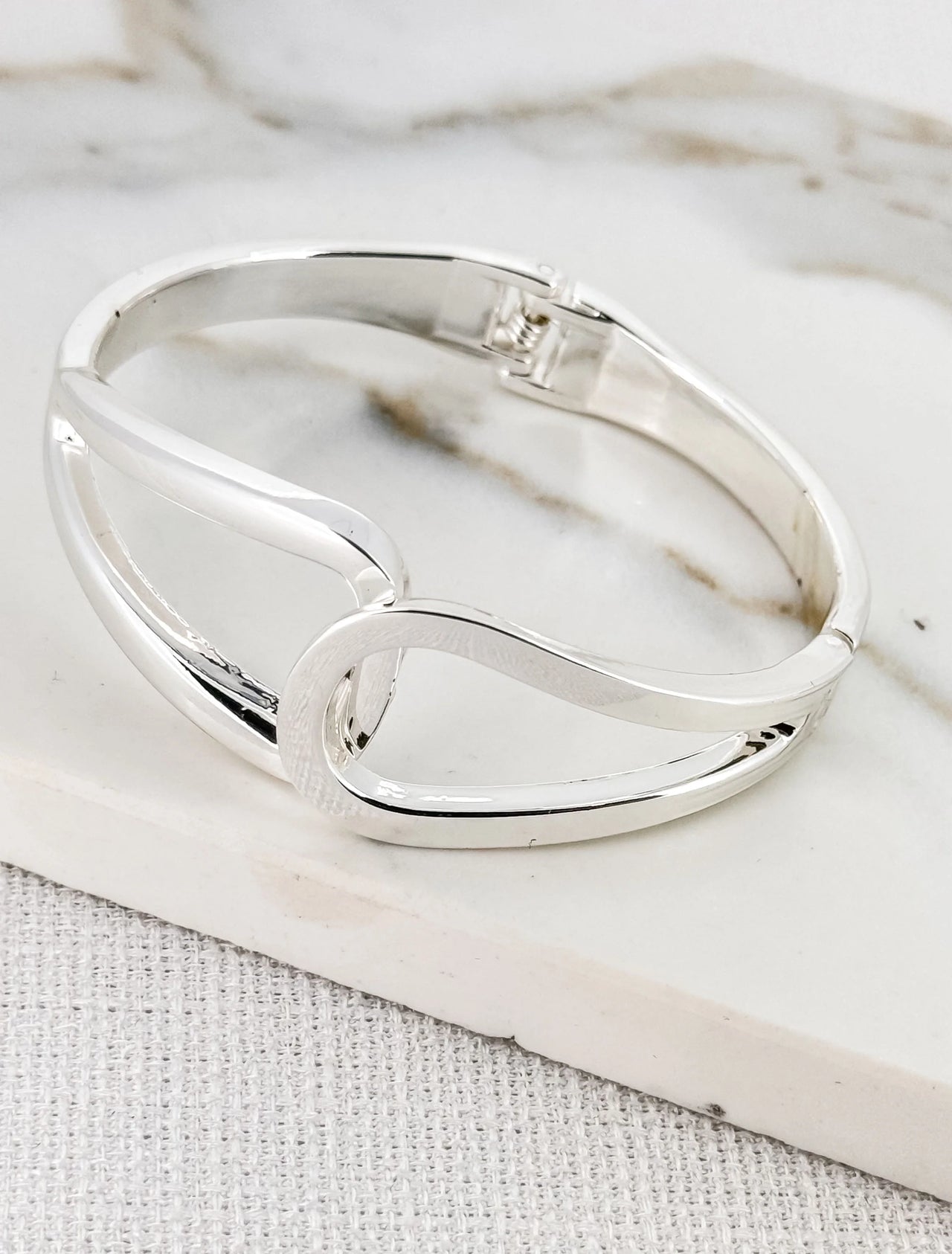 Envy Silver Double  Loop Bangle