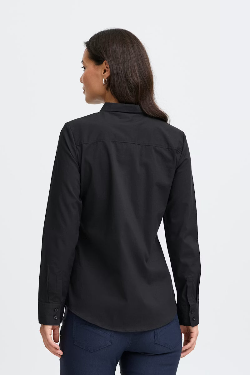 Fransa Long Sleeved Shirt - Black