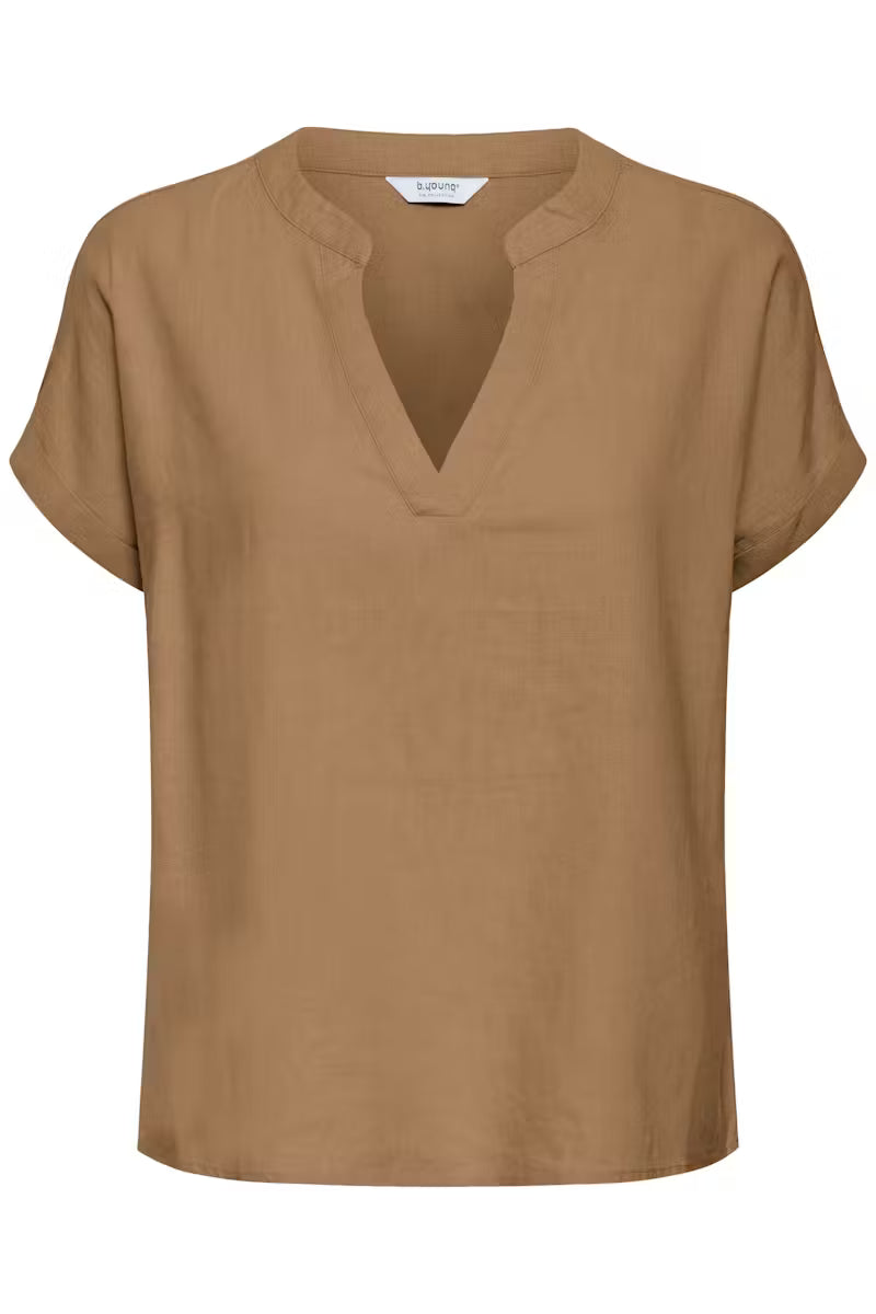 B Young FALAKKA V Neck Blouse - Woodsmoke