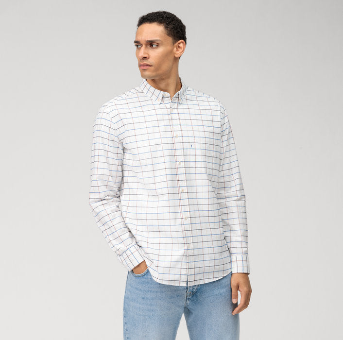 OLYMP Casual regular fit / White / Button-down / 40124400