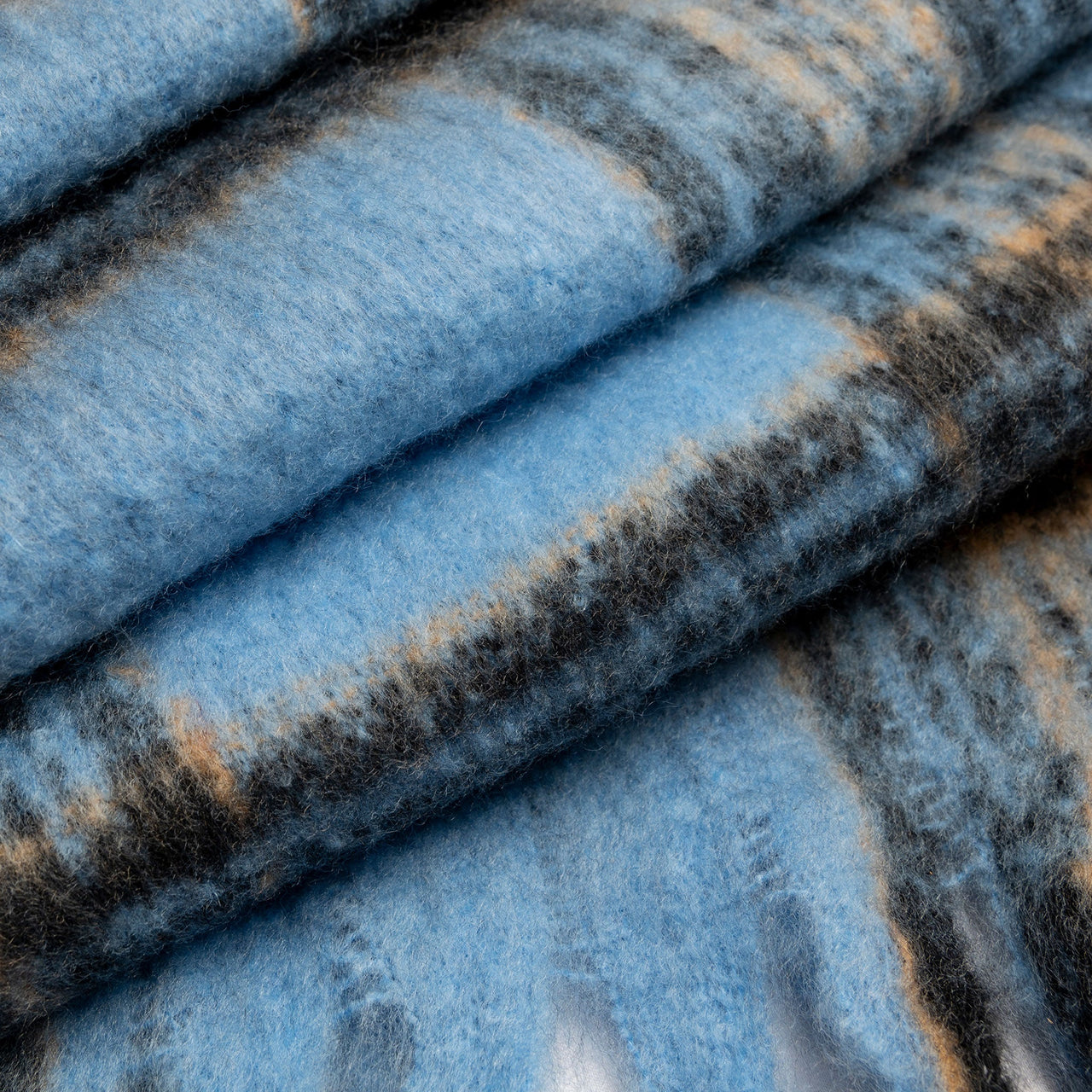 DENTS Women's Plaid Check Blanket Scarf with Tassels - Pale Blue