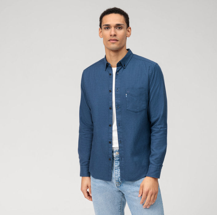 OLYMP Casual regular fit / Marine / Button-down / 40424418