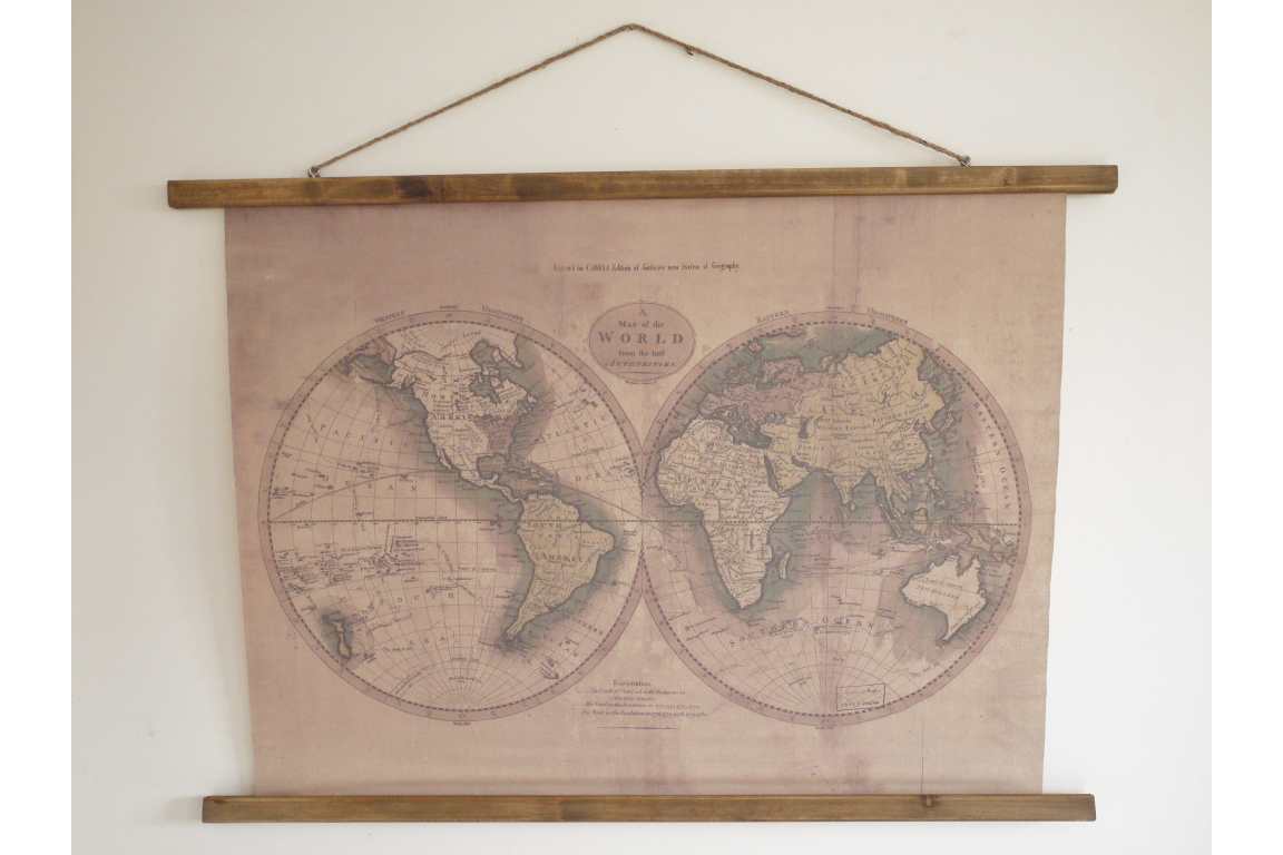 Dutch Imports Vintage World Map Wall Hanging