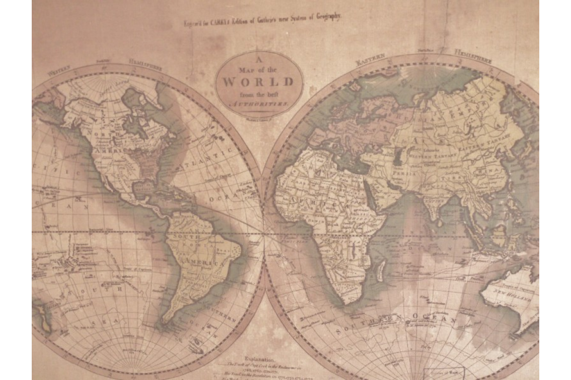 Dutch Imports Vintage World Map Wall Hanging