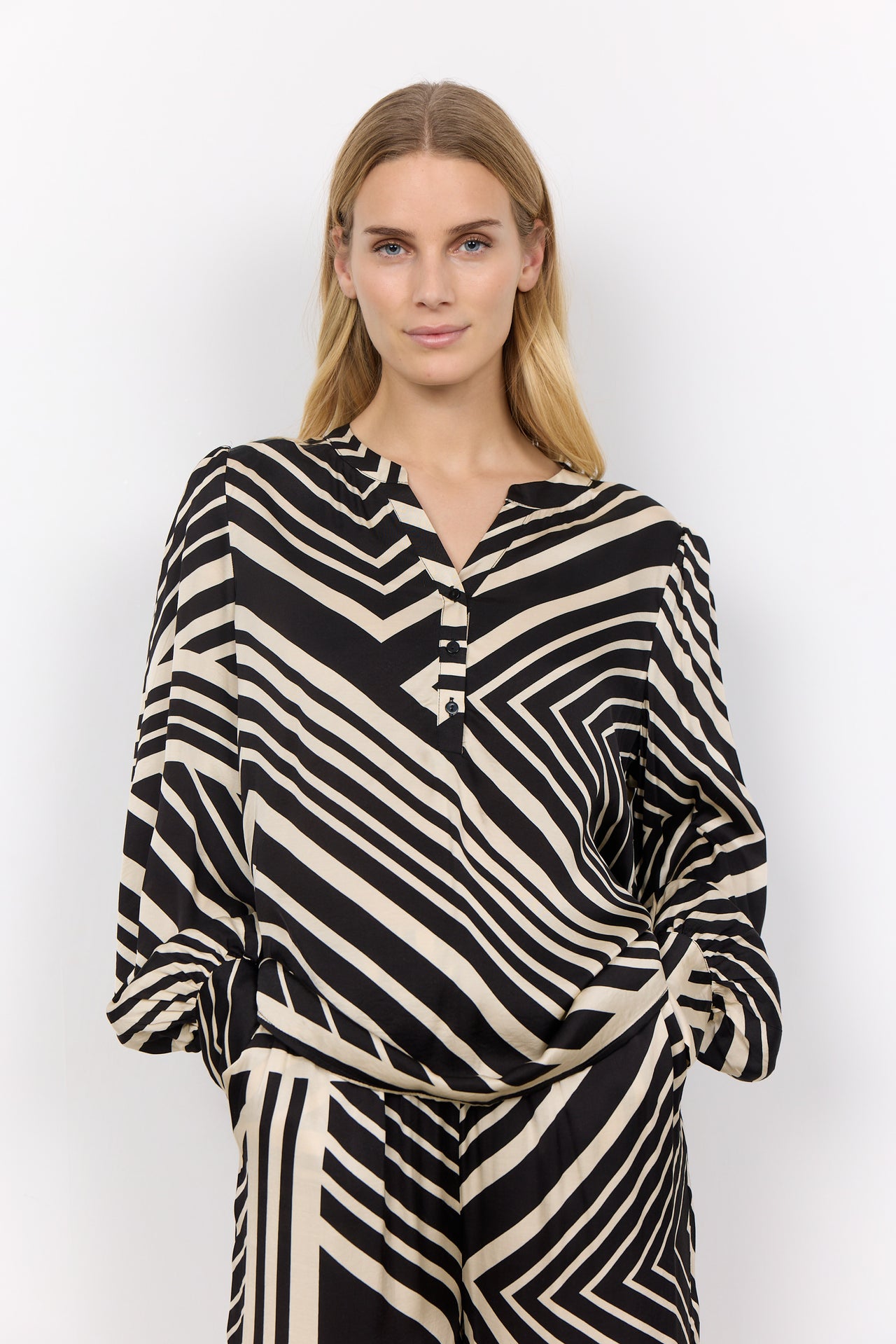 Soya Concept FARO Blouse - Black Combi