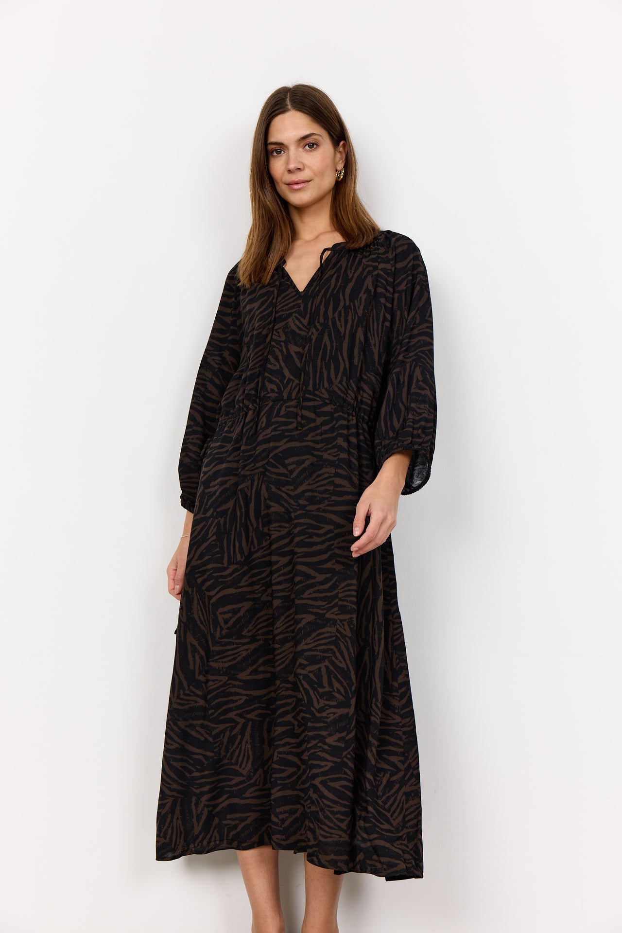 Soya Concept SADE 3 Dress - Hot Fudge Combi