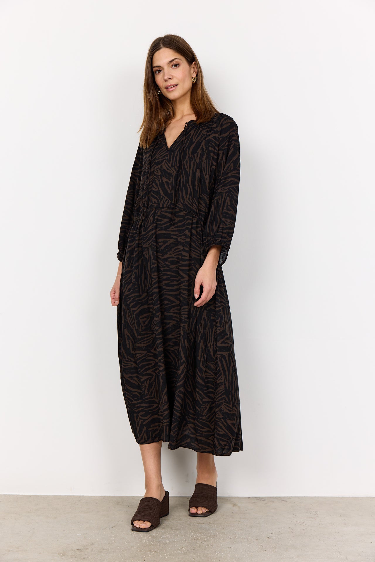 Soya Concept SADE 3 Dress - Hot Fudge Combi