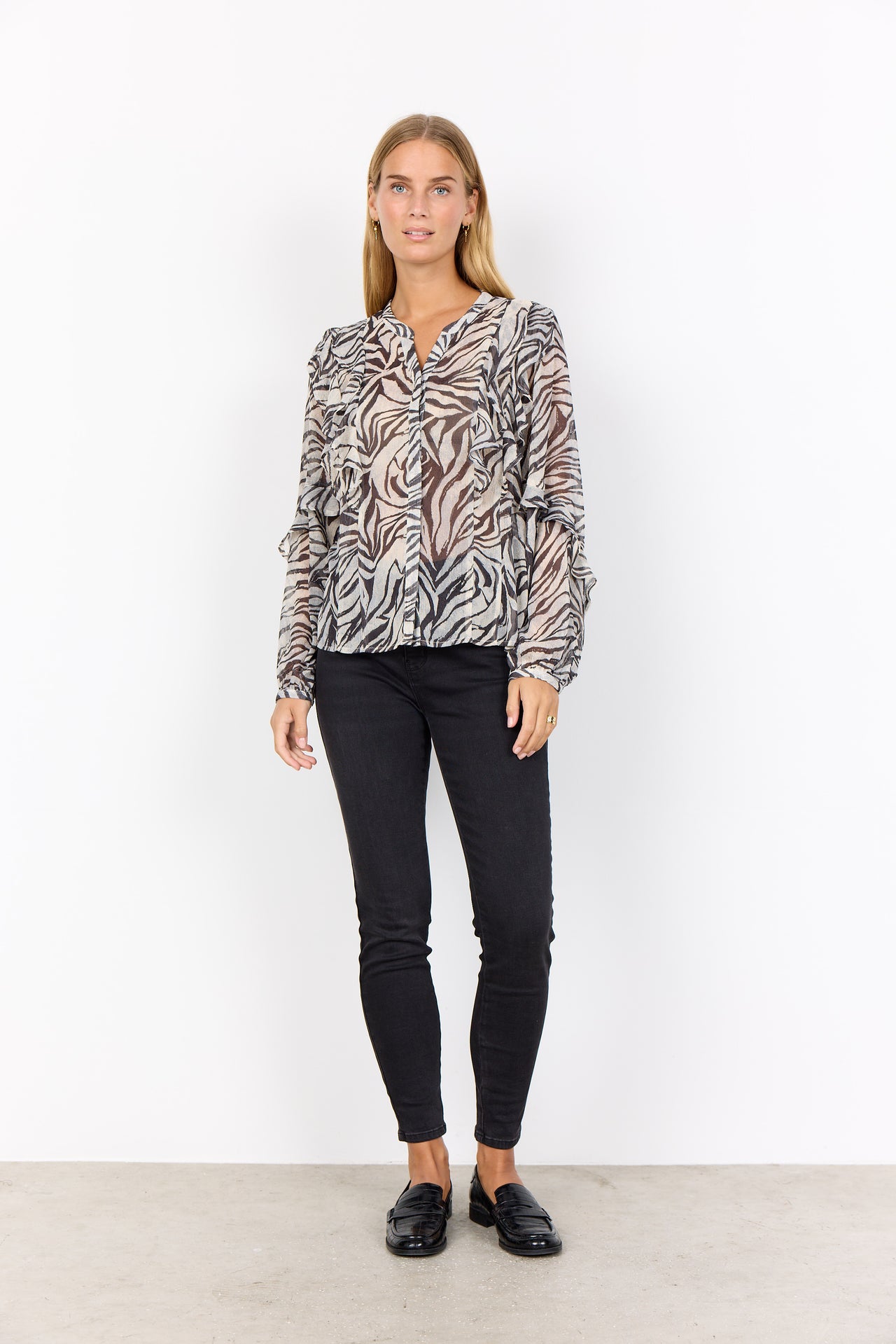 Soya Concept VALBORG Shirt - Black Combi