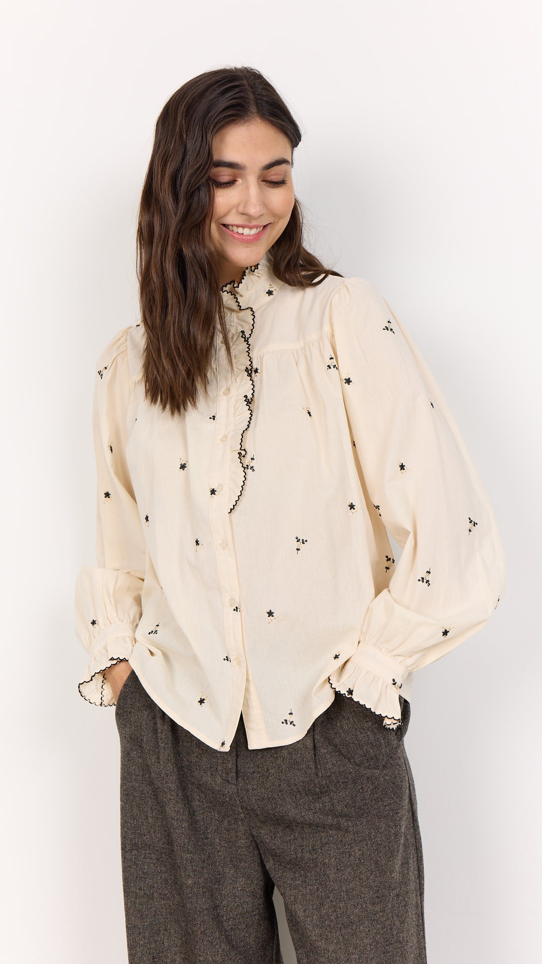 Soya Concept VIBEN Shirt - Cream Combi