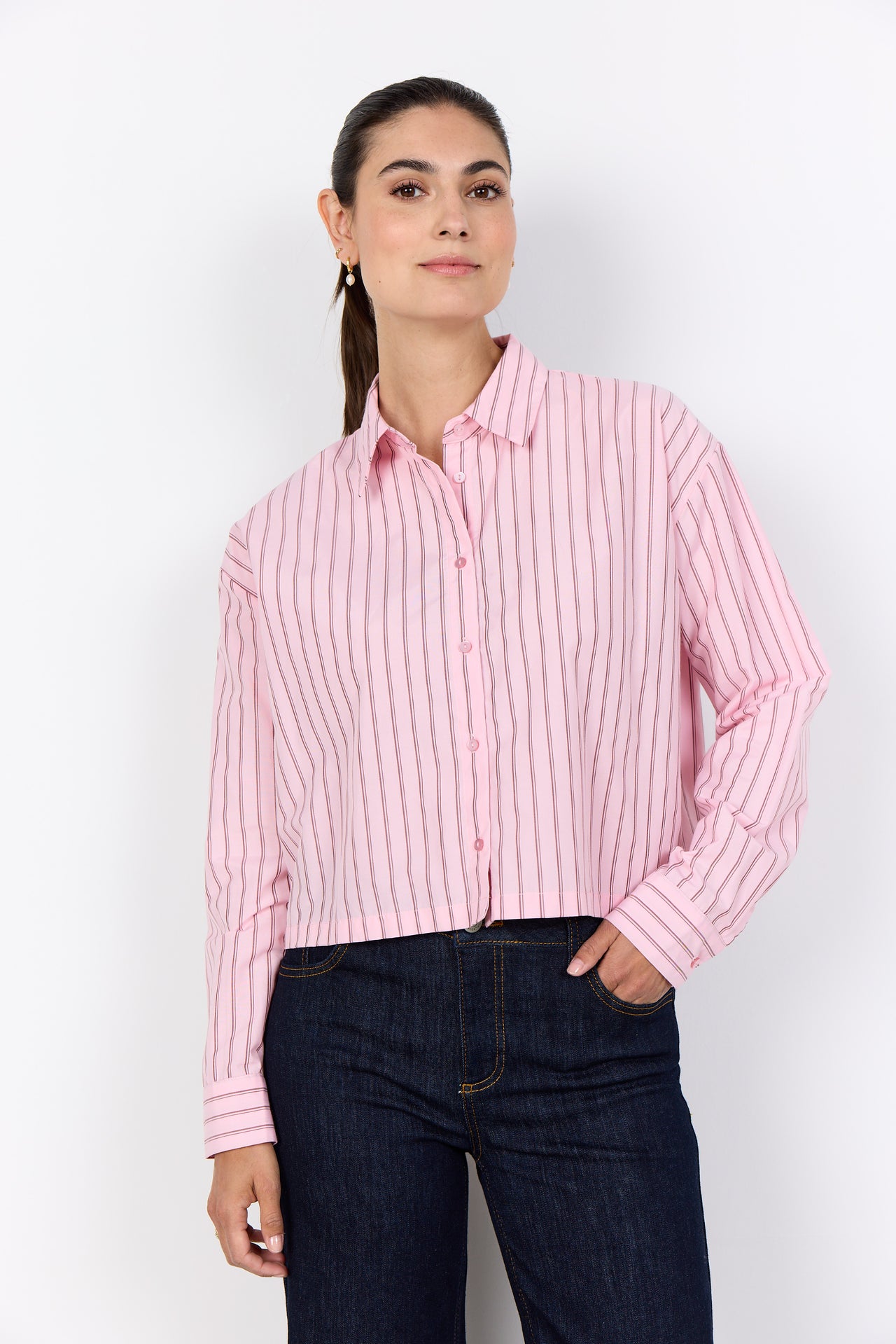 Soya Concept Bardot Shirt - Rose Combi