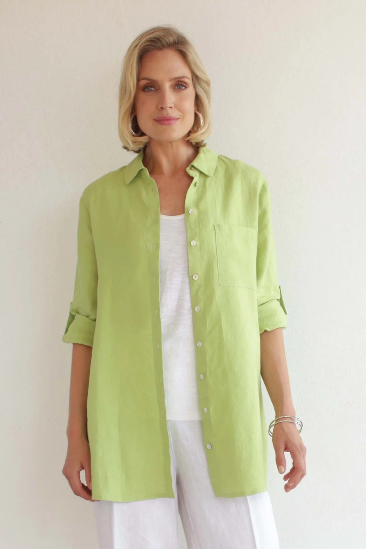 Pomodoro Linen Shirt - Lime