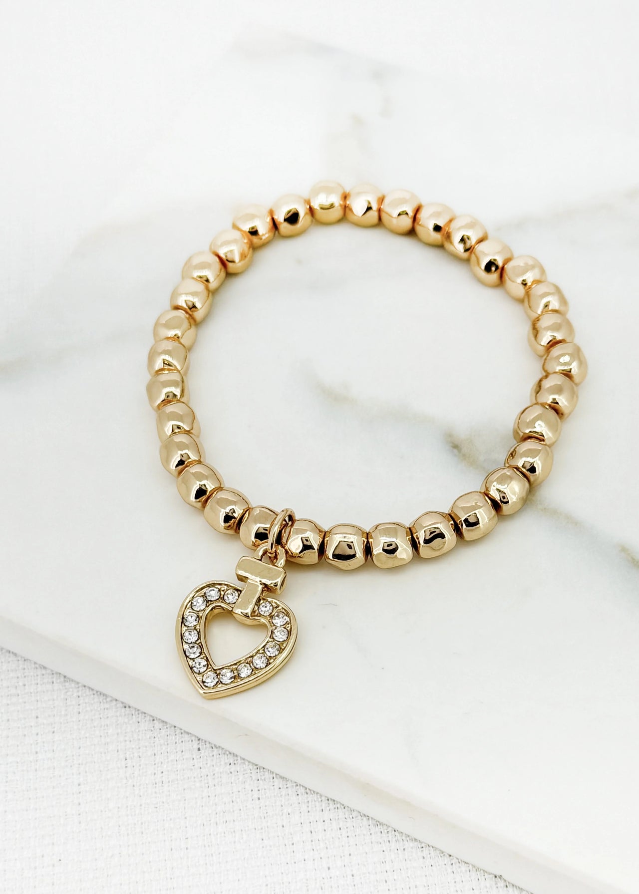 Envy Gold Bead Stretch Bracelet