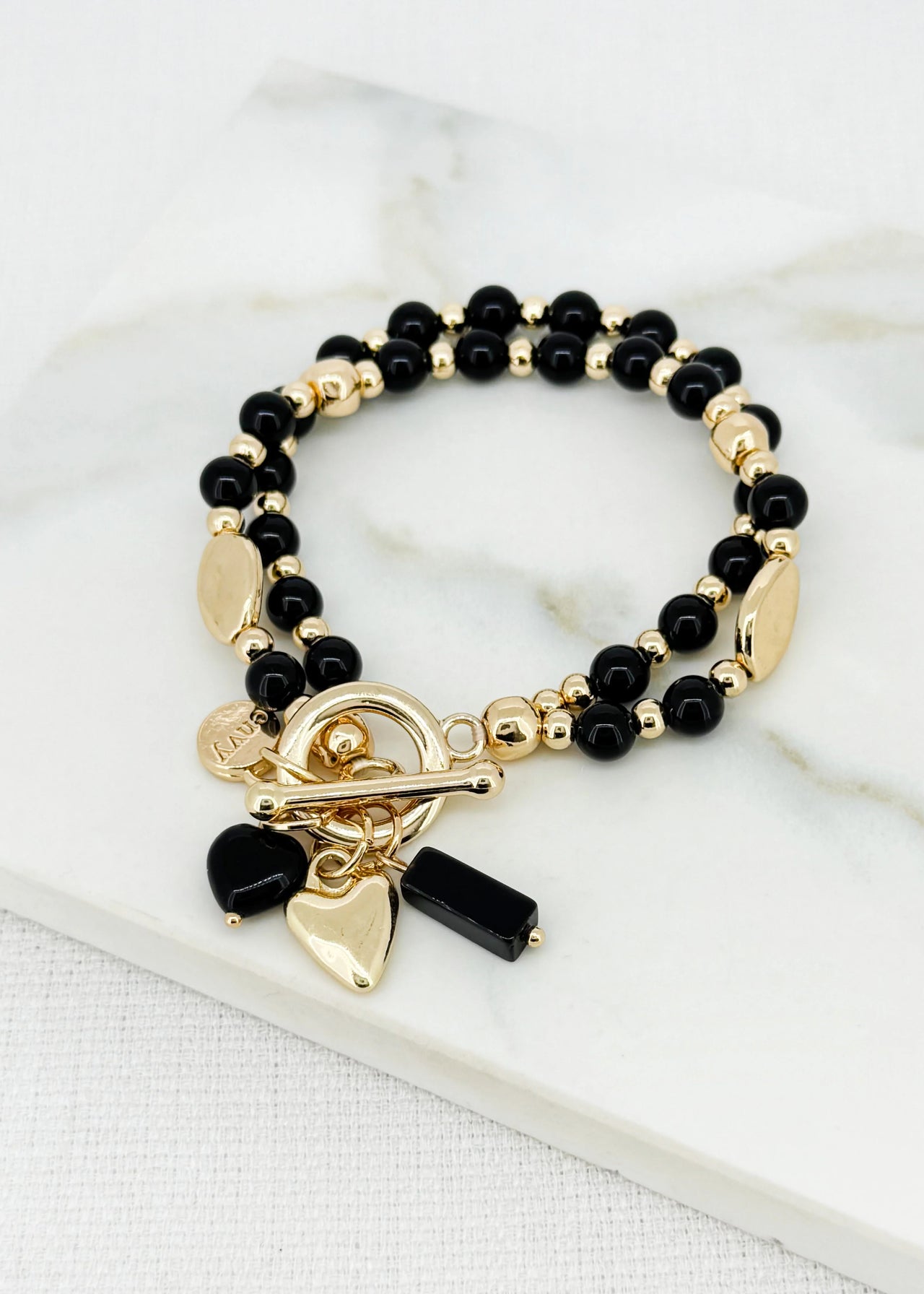 Envy Gold Stretch Charm Bracelet