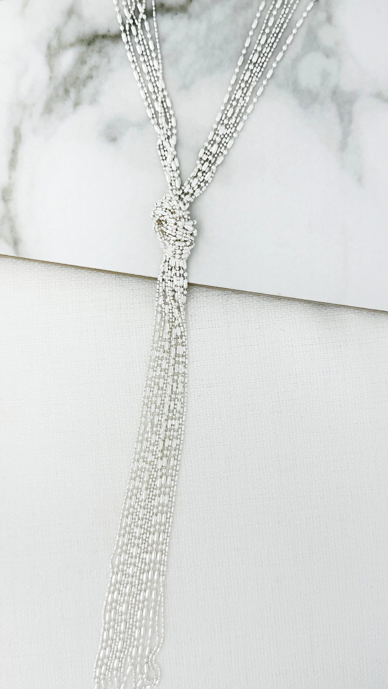 Envy Multi Layer Sliver Knot Necklace