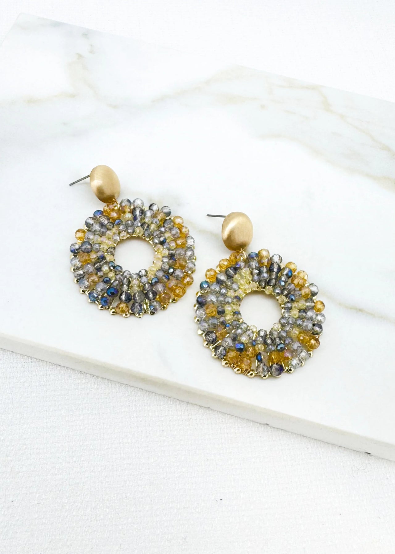 Envy Round Beaded Earring