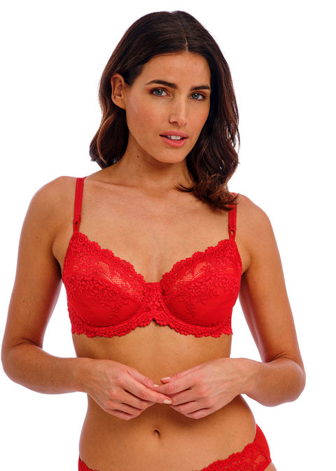 Wacoal Embrace Lace Underwired Bra - Equestrian Red
