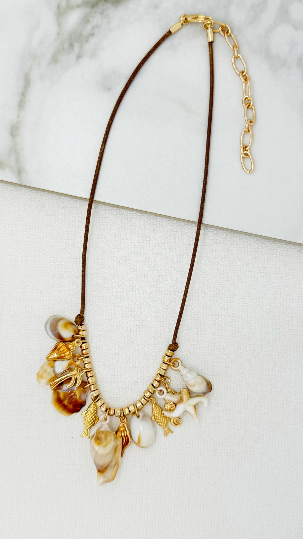 Envy Gold Short Sea Charm Necklace