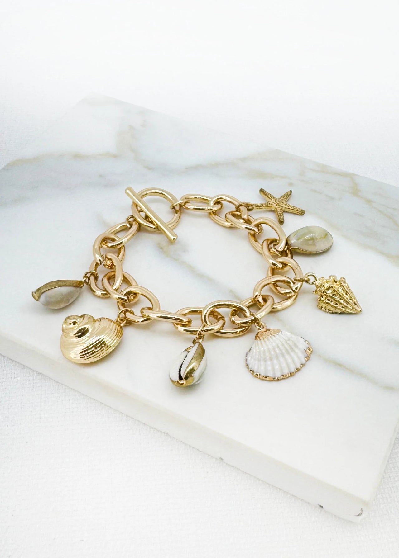 Envy Gold Bracelet With Sea Charms