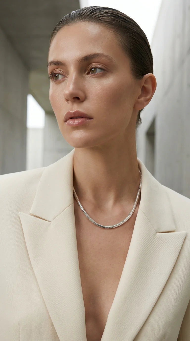 Envy Silver Snake Necklace