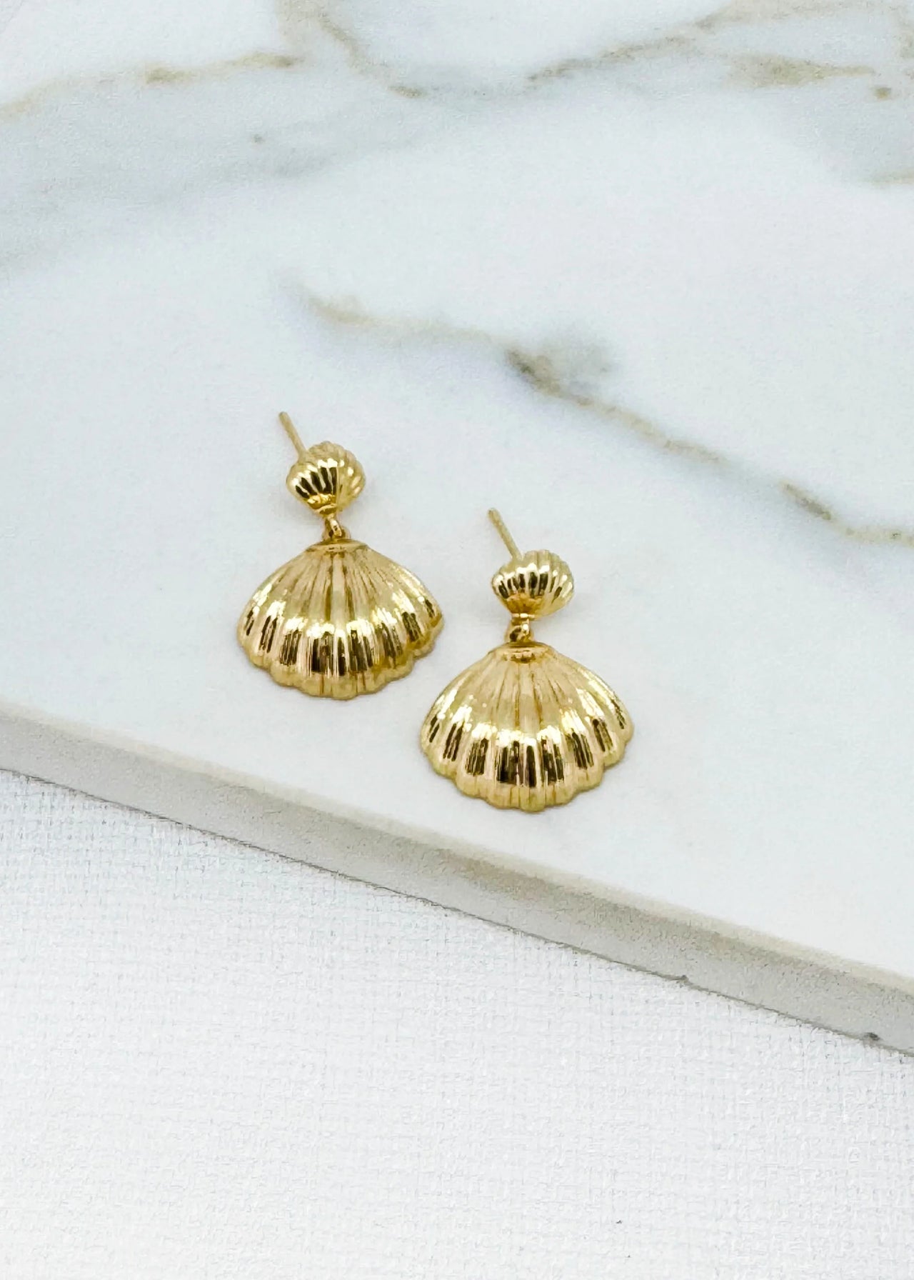 Envy Gold Shell Earrings